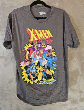 Marvel Studios X-Men '97 Wolverine Magneto Graphic Crew Neck Tee Gray Men L